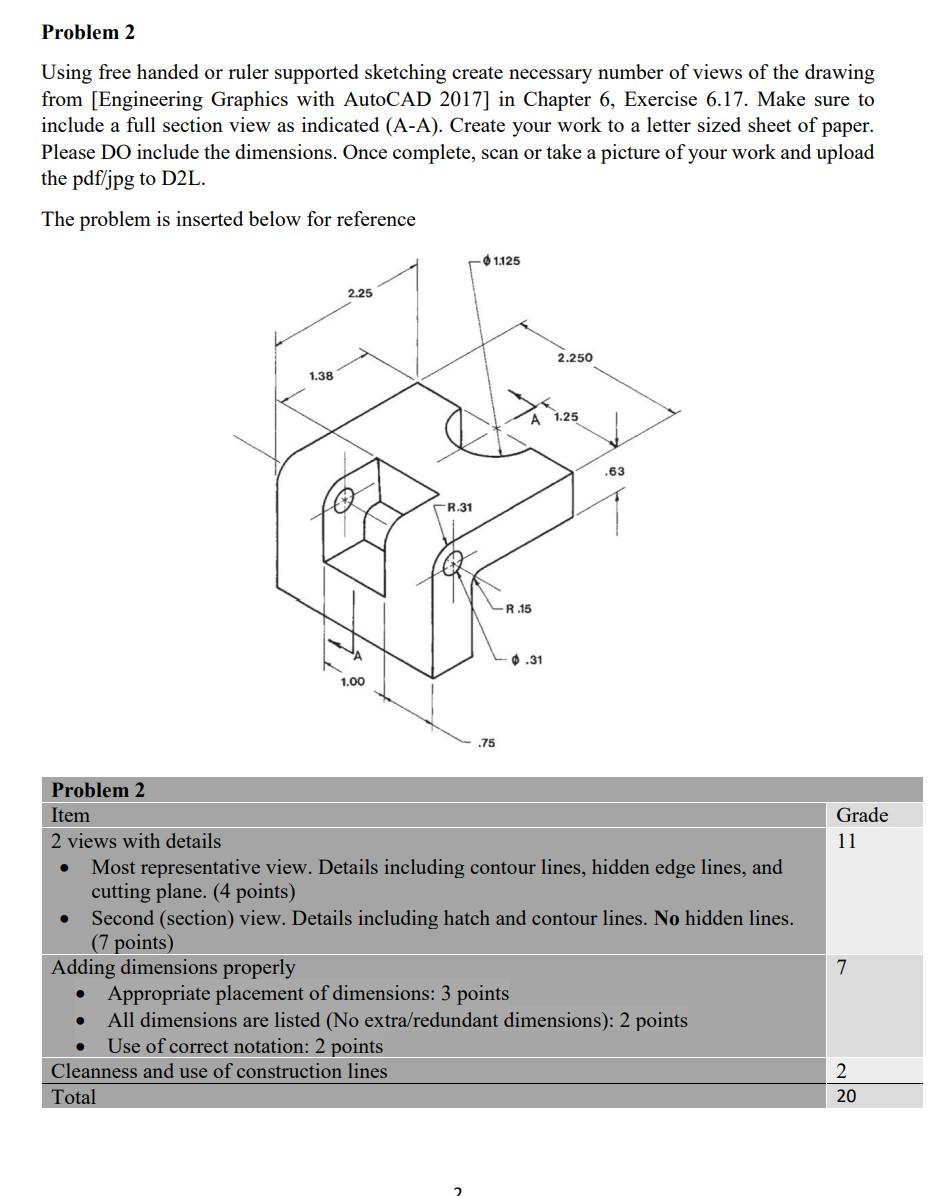 Solved Problem 2 Using free handed or ruler supported