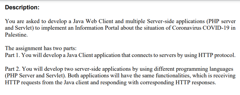 Description: You are asked to develop a Java Web | Chegg.com
