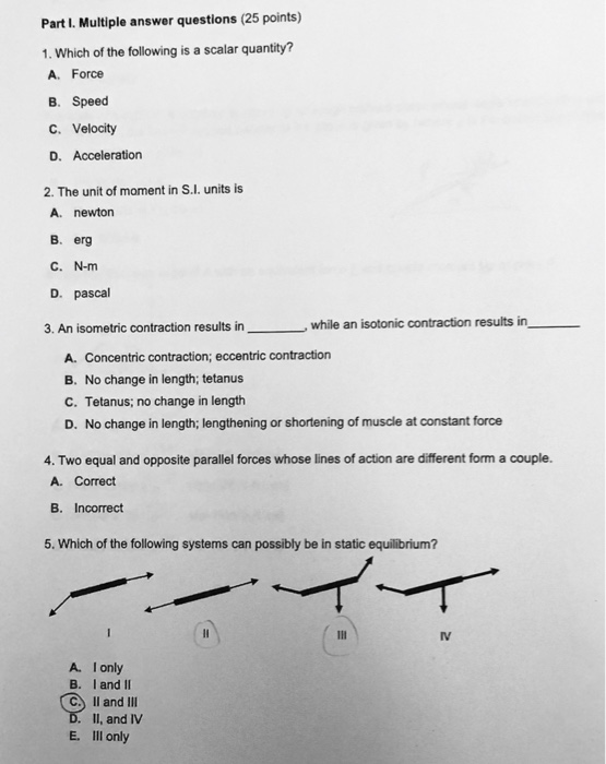 Solved Which of the following is a scalar quantity? A.