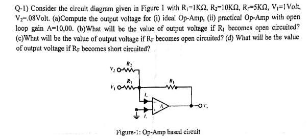 Solved Q-1) Consider the circuit diagram given in Figure 1 | Chegg.com