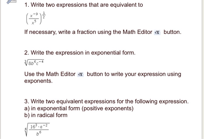 equivalent expressions calculator