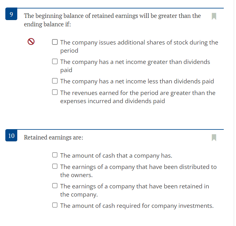 Solved The beginning balance of retained earnings will be | Chegg.com