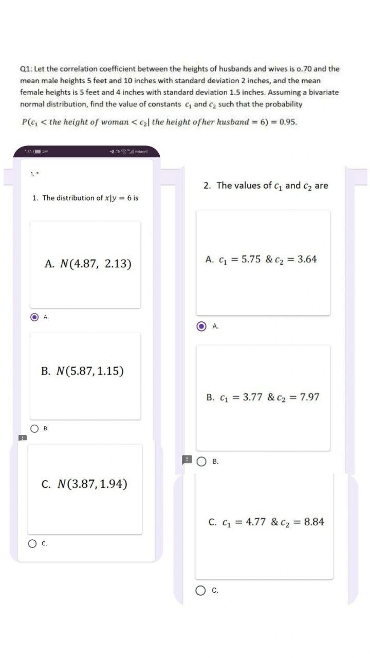 Solved Q1 Let the correlation coefficient between the Ch picture image