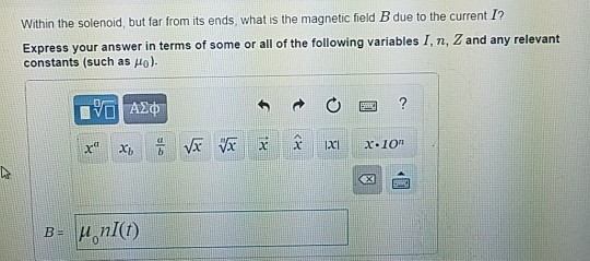 Solved Figure Air Core Solenoid Schematic Symbol Within Chegg