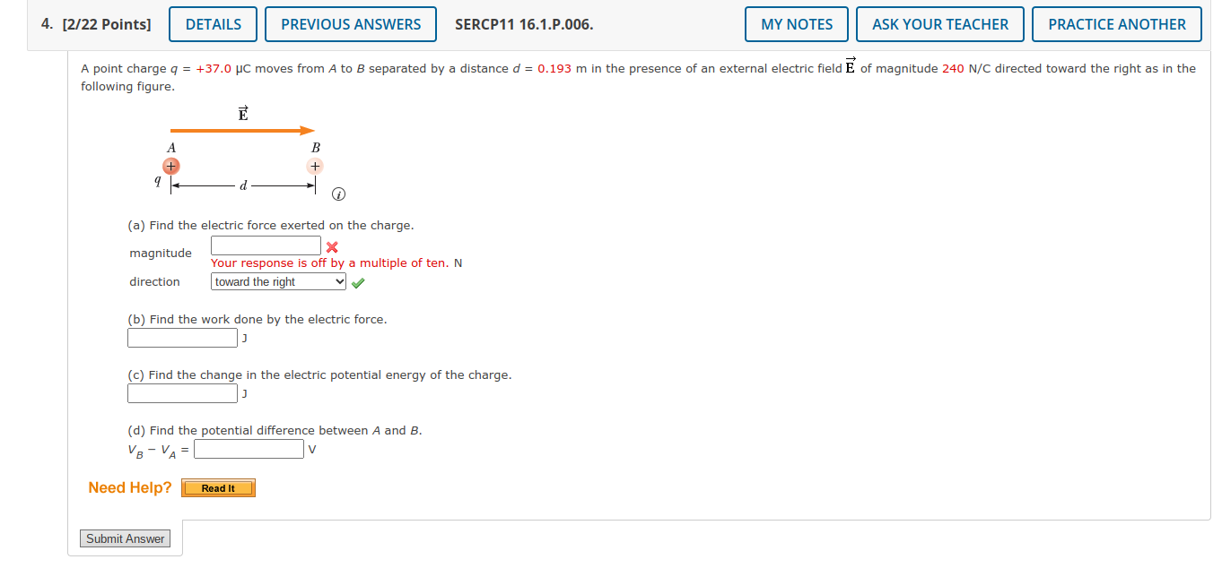 Solved following figure. (a) Find the electric force exerted | Chegg.com