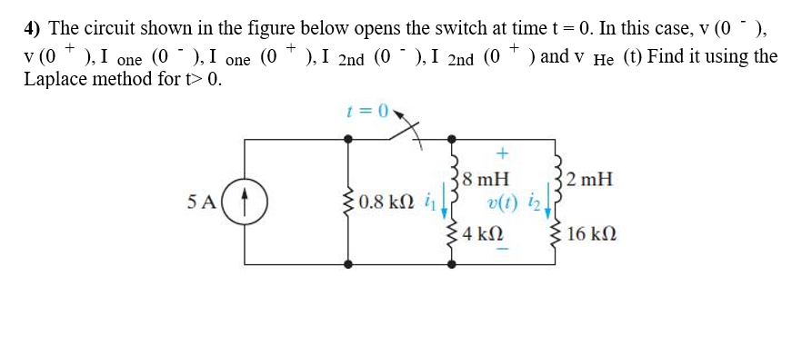 Solved 4) The circuit shown in the figure below opens the | Chegg.com