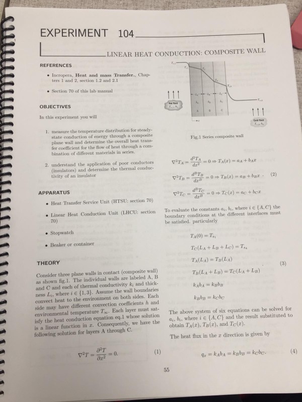 linear heat conduction experiment lab report