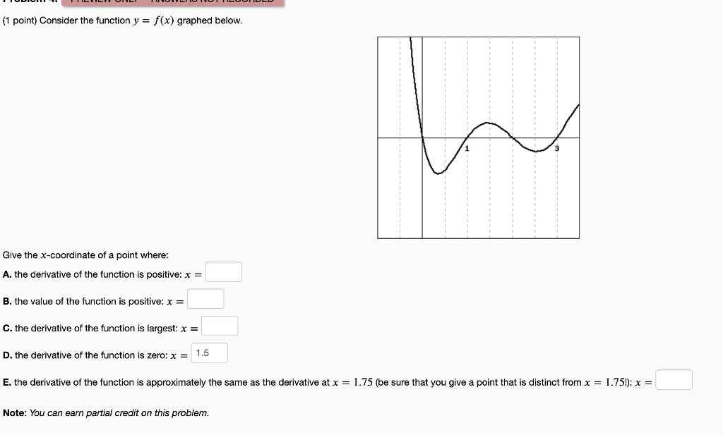 Solved 1 point) Consider the function 𝑦=𝑓(𝑥)y=f(x) | Chegg.com