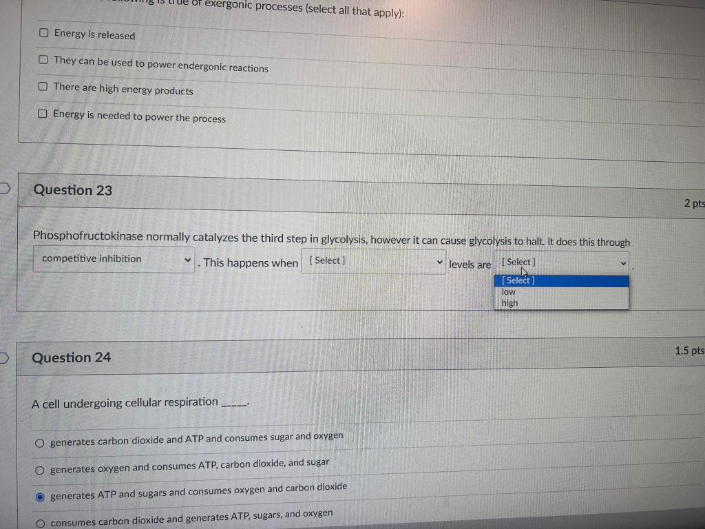 Solved Which of the following is true of exergonic processes | Chegg.com