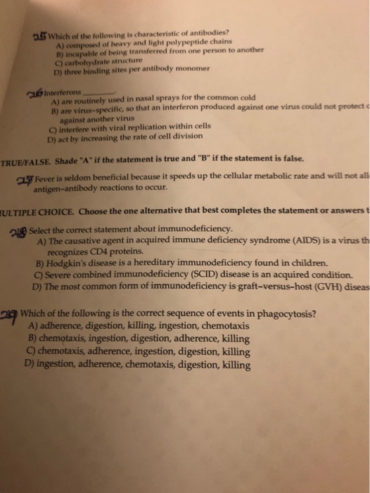 Solved 5 Which Of The Following Is Characteristic Of | Chegg.com