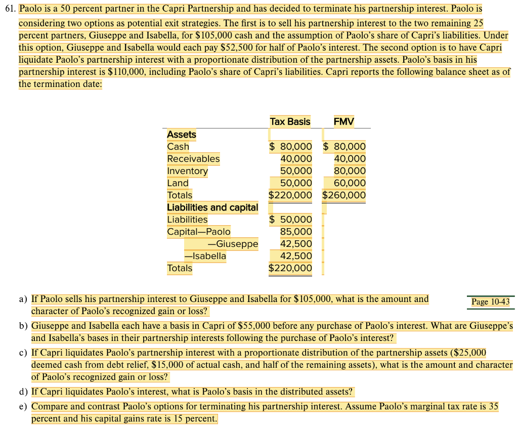 What Is Joseph S Tax Basis In His Partnership Interest