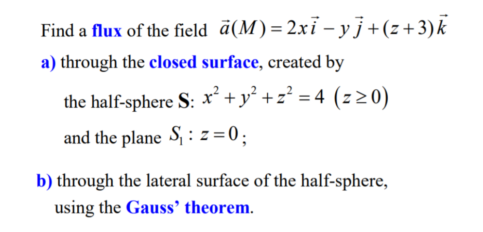 Solved Find A Flux Of The Field A M 2xi Yj 2 3 K A Chegg Com