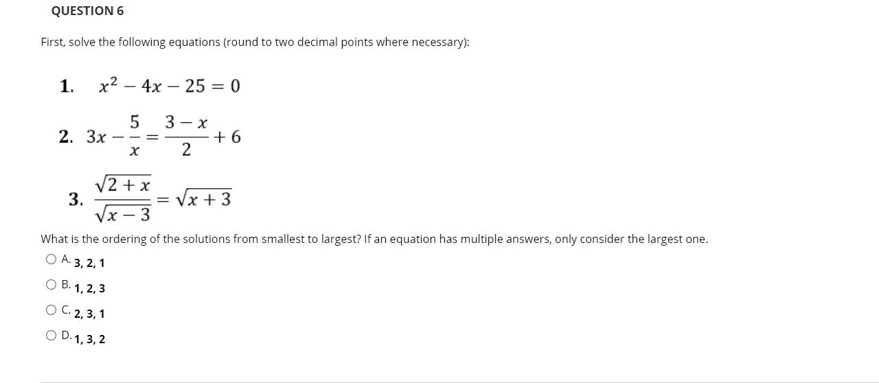 Solved First, solve the following equations (round to two | Chegg.com