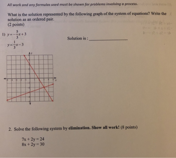 Solved All work and any formulas used must be shown for | Chegg.com