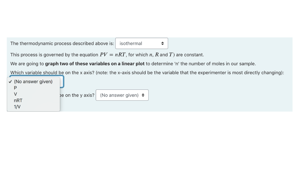 Solved I am asked to plot a graph of an isothermal process, | Chegg.com