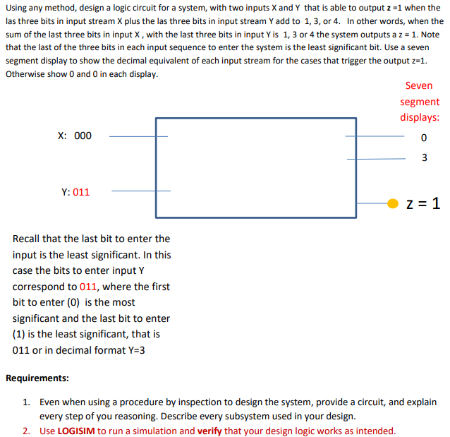 Solved Using any method, design a logic circuit for a | Chegg.com