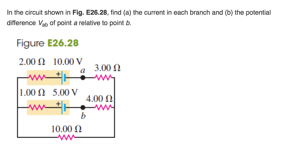 Solved In the circuit shown in Fig. E26.28, find (a) the | Chegg.com