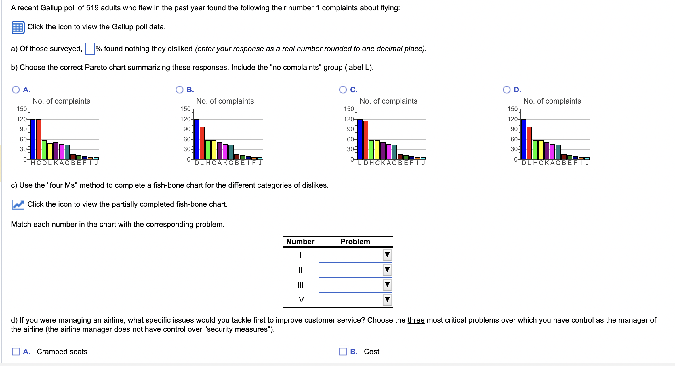 Solved A Recent Gallup Poll Of 519 Adults Who Flew In The | Chegg.com