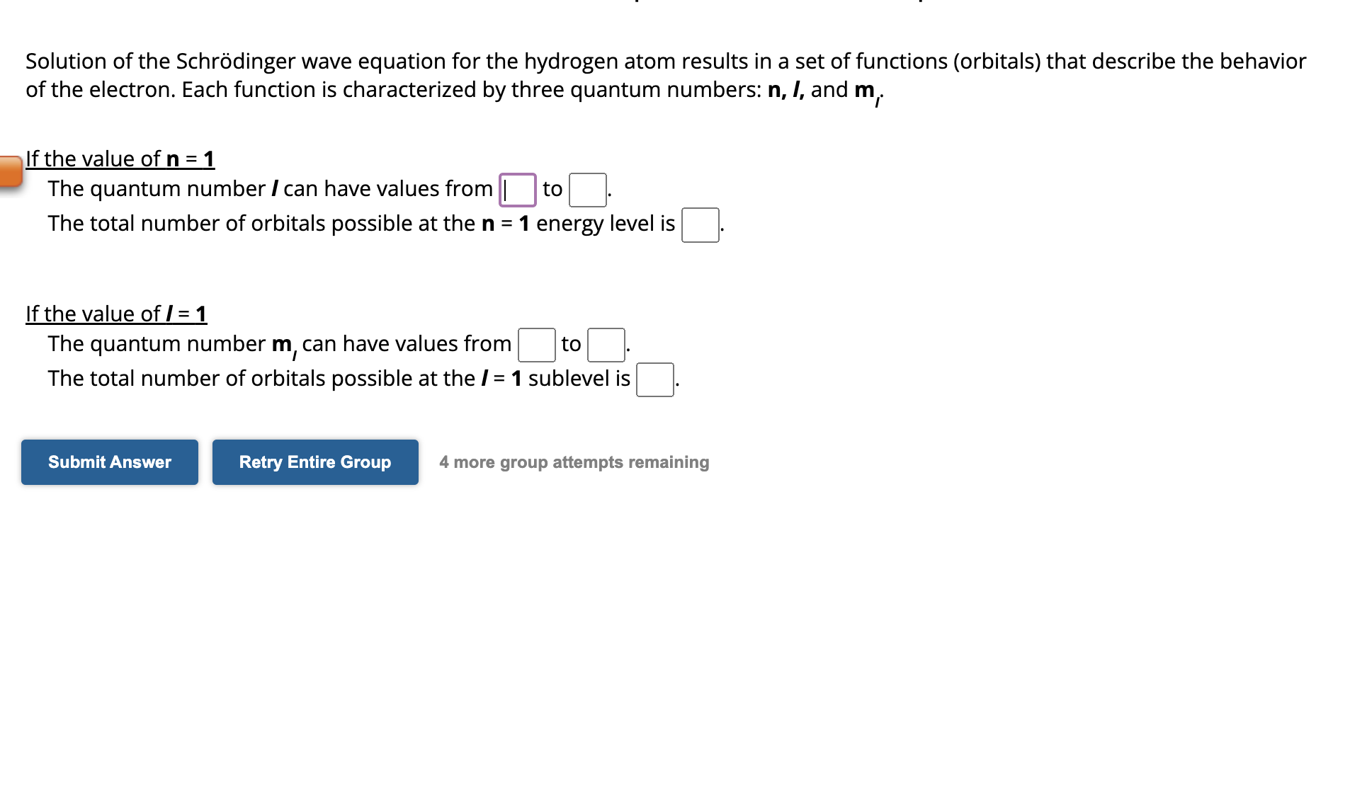 Solved Solution of the Schrödinger wave equation for the | Chegg.com