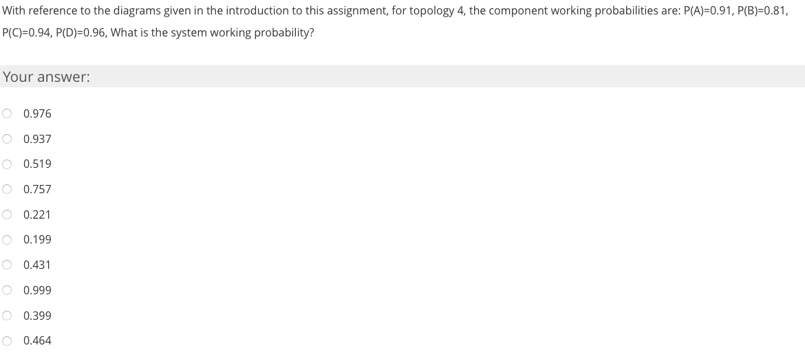 Solved 'The RBD' – reliability block diagram In this | Chegg.com