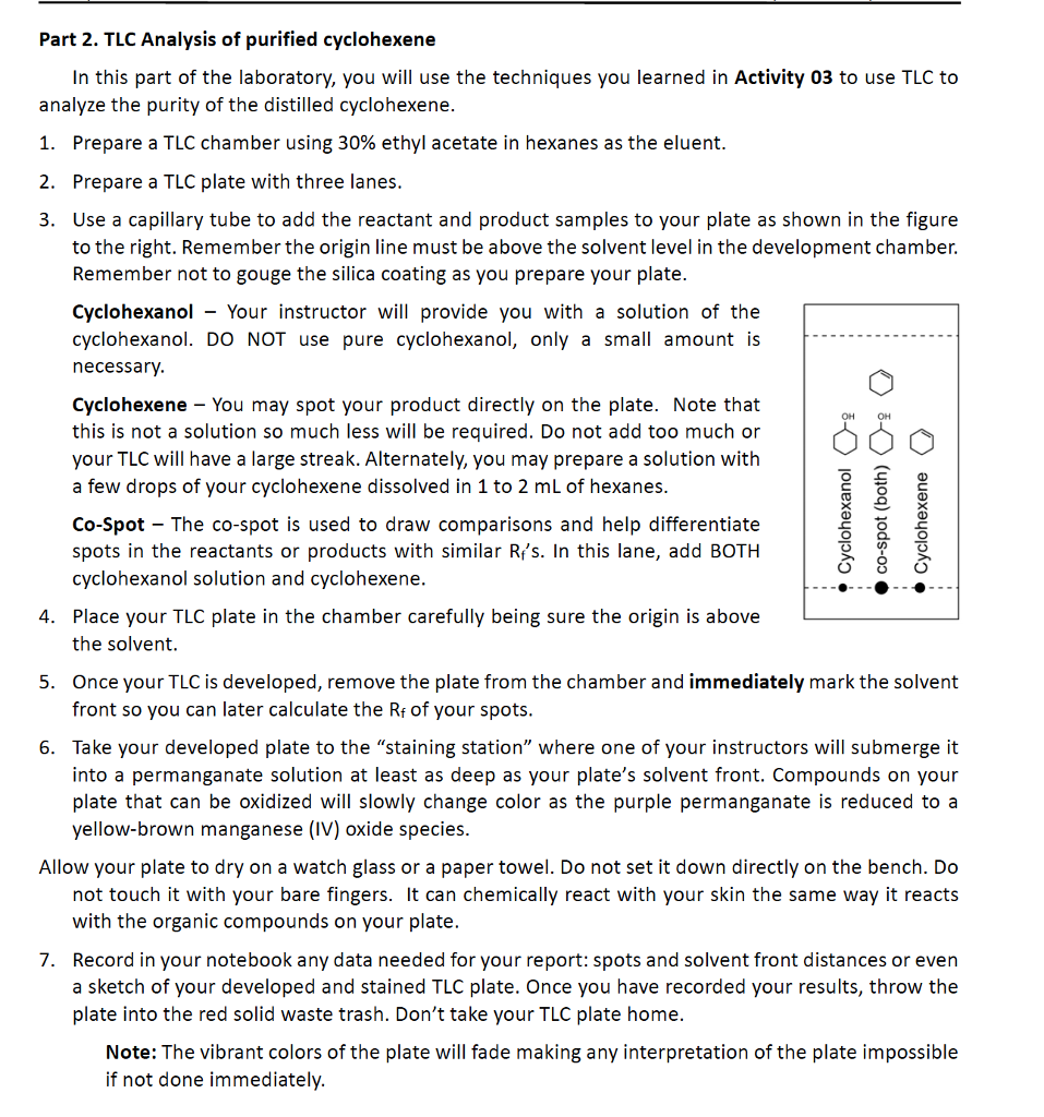 Solved · A TLC analysis was performed on the isolated