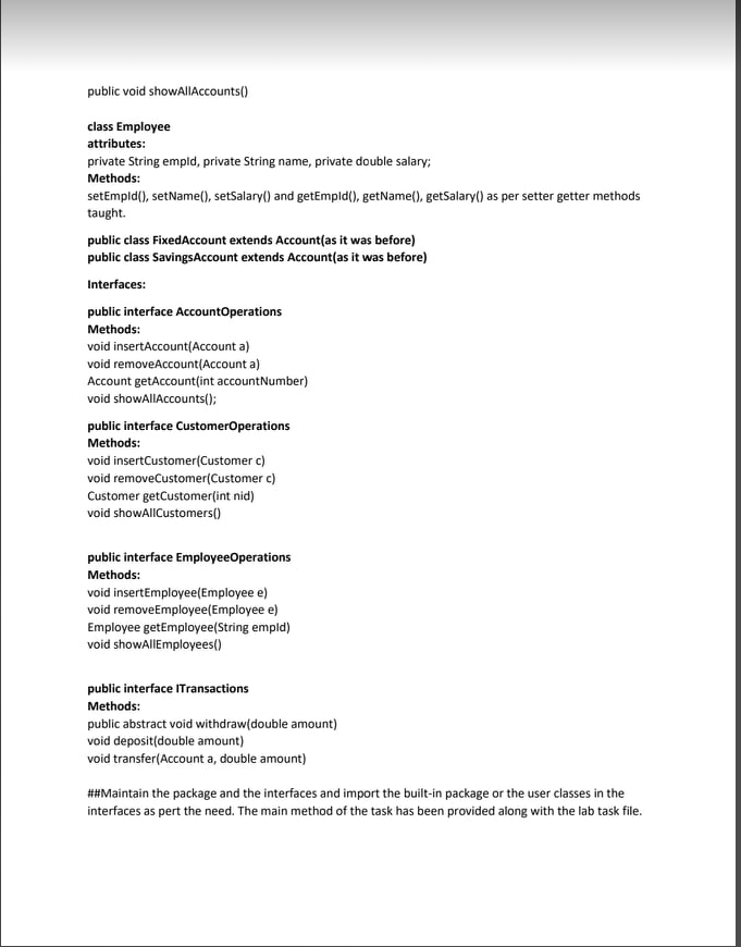 Solved Note: write the java code and follow the | Chegg.com