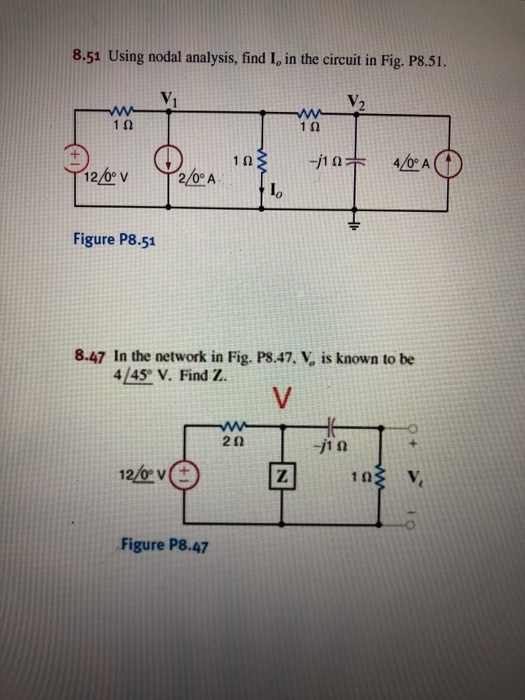 Solved 8.51 Using nodal analysis, find I, in the circuit in | Chegg.com