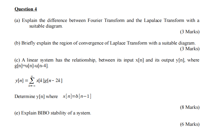 Solved (a) Explain The Difference Between Fourier Transform | Chegg.com