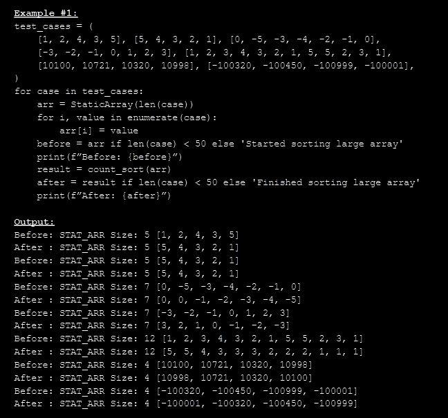 Solved Write a function that receives a StaticArray and | Chegg.com
