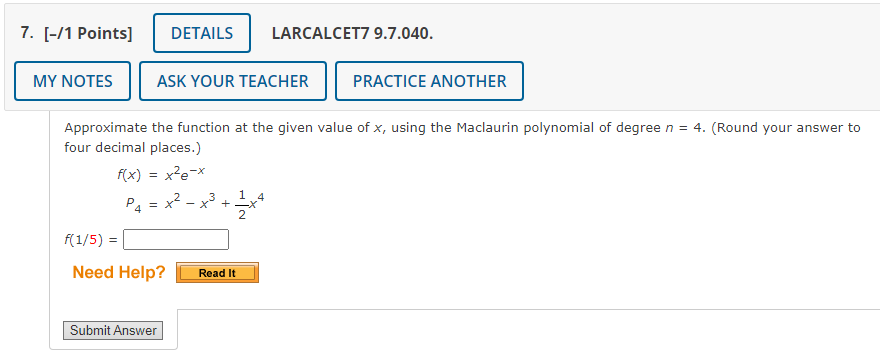 Solved Approximate The Function At The Given Value Of | Chegg.com