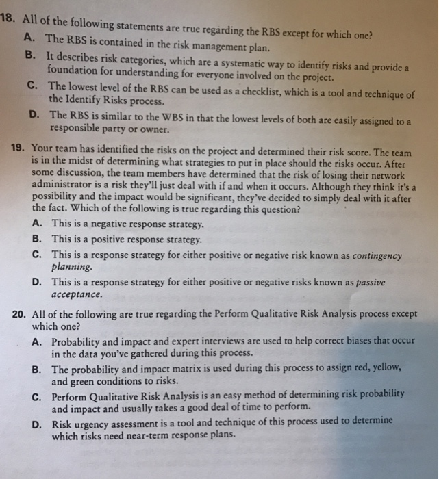Solved 18. All of the following statements are true | Chegg.com