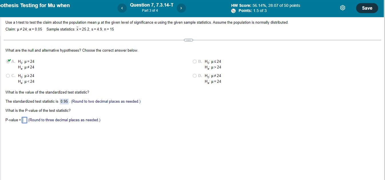 Solved Use a ttest to test the claim about the population