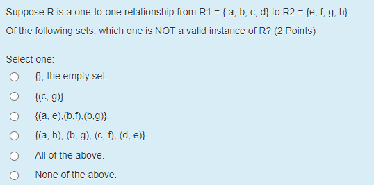 Solved Suppose R is a one-to-one relationship from R1 = { a, | Chegg.com