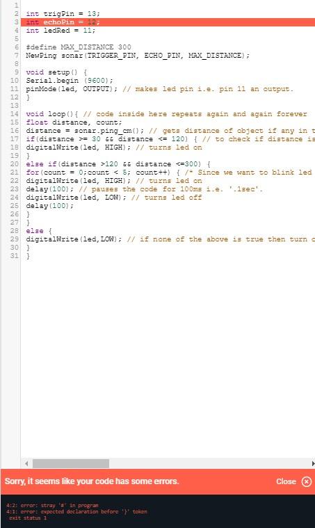 Solved So i need help with my code. We need to make an | Chegg.com