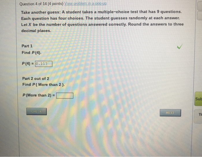 Solved Question 4 of 14 (4 points) View problem in a.popup | Chegg.com