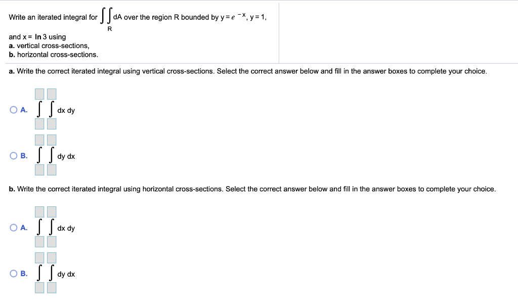 Solved Write An Iterated Integral For D A Over The Region R | Chegg.com