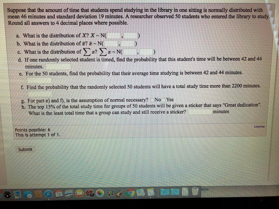 Solved Suppose that the amount of time that students spend | Chegg.com