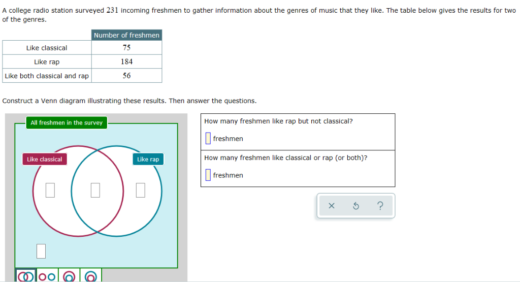 Solved A college radio station surveyed 231 incoming | Chegg.com