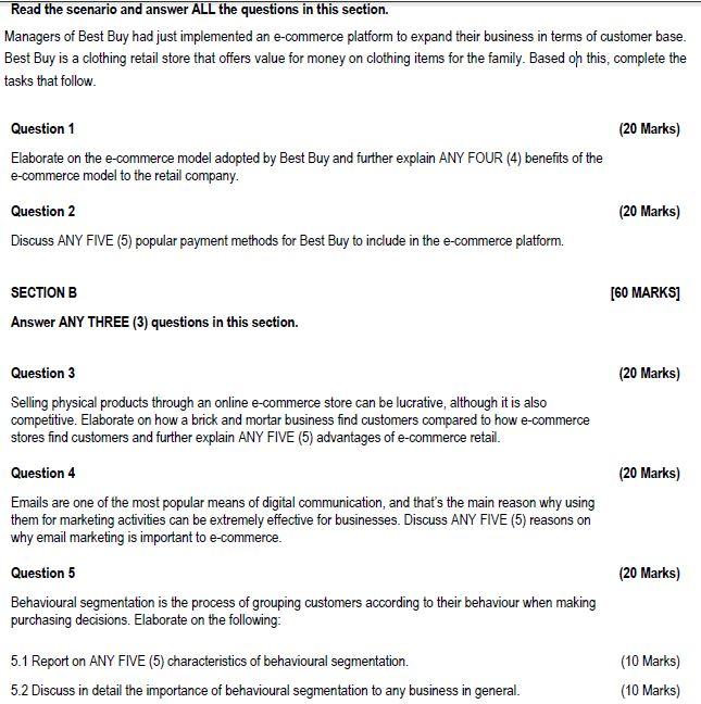 Solved Read The Scenario And Answer ALL The Questions In | Chegg.com