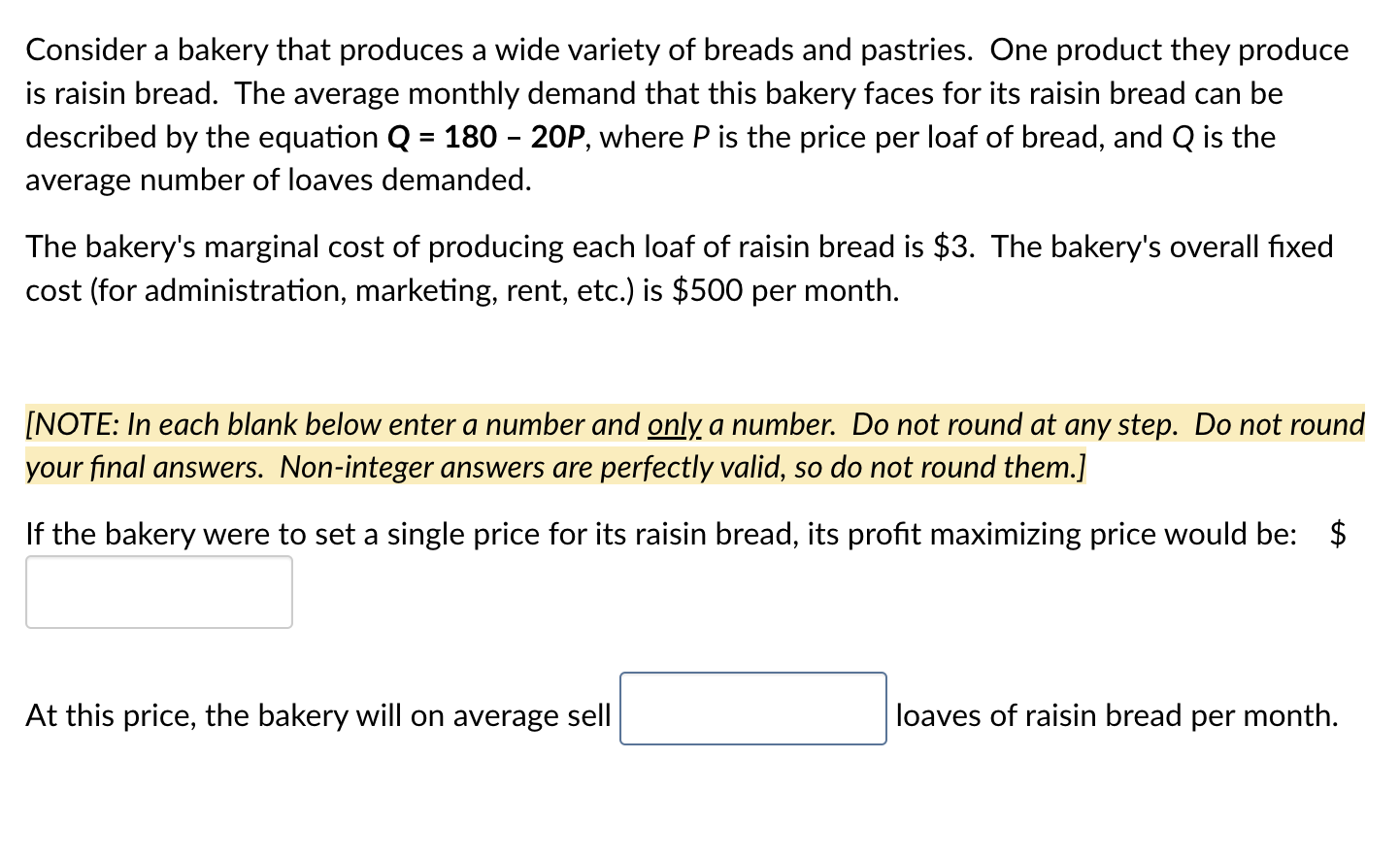 Consider a bakery that produces a wide variety of | Chegg.com
