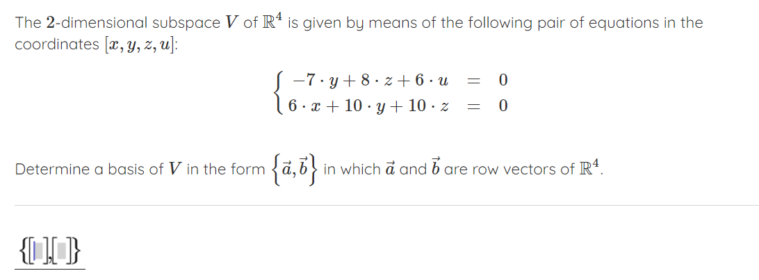 Solved The 2 Dimensional Subspace V Of R4 Is Given By Mea Chegg Com