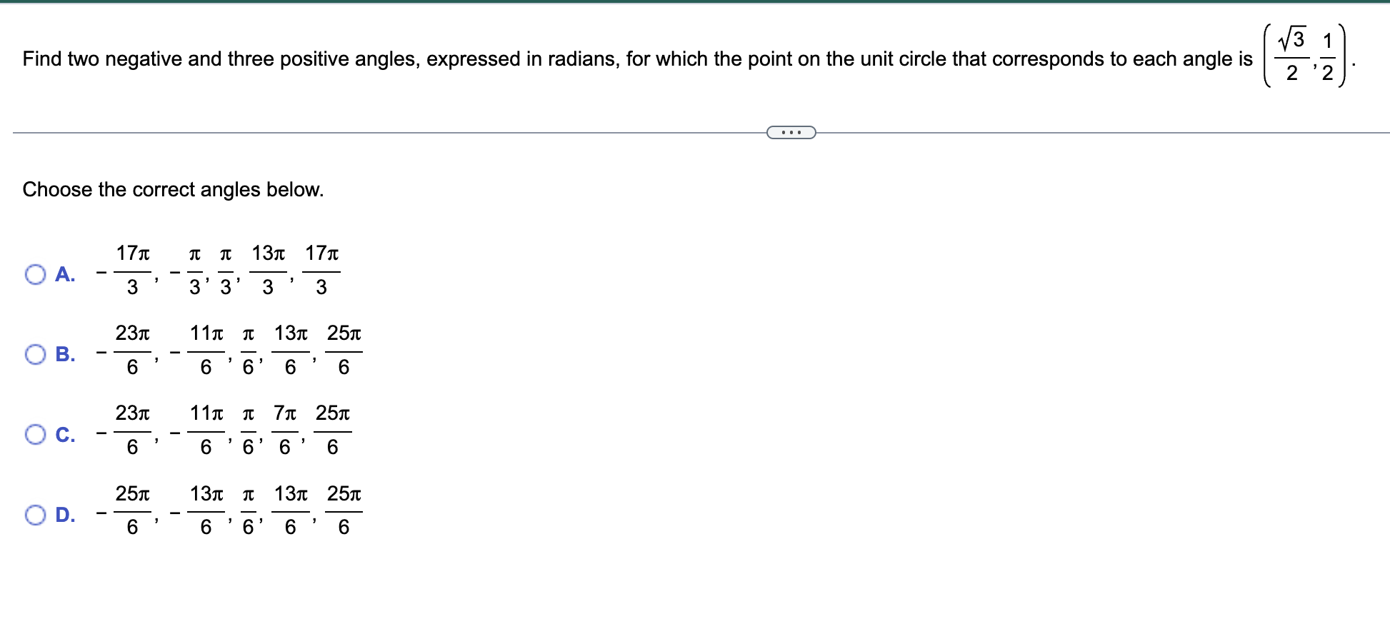 Solved Find two negative and three positive angles, | Chegg.com