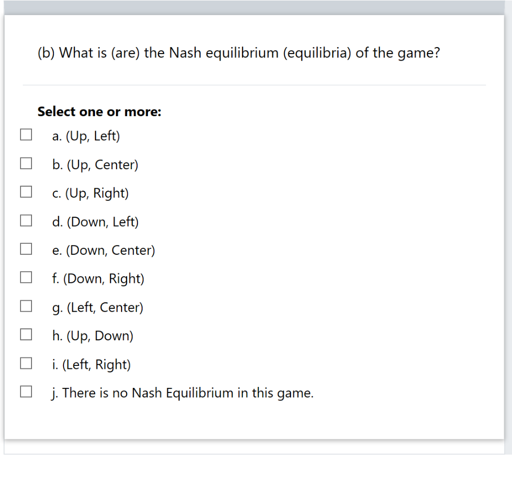 Solved Consider the following game (Game 2), between | Chegg.com