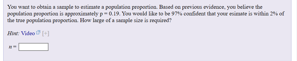 Solved You want to obtain a sample to estimate a population | Chegg.com