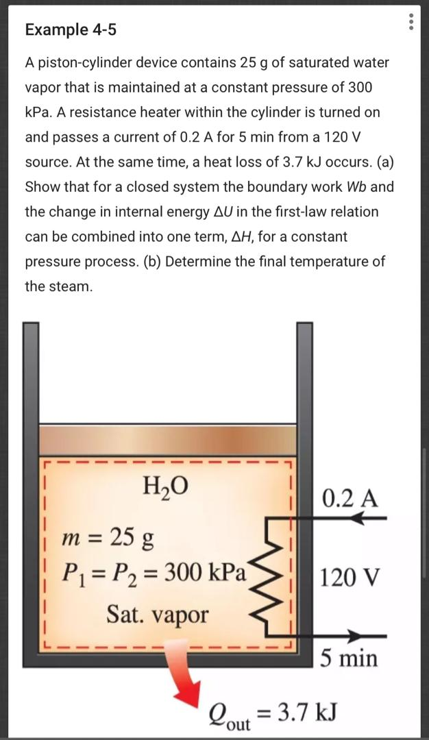 Solved Example 45 A pistoncylinder device contains 25 g of