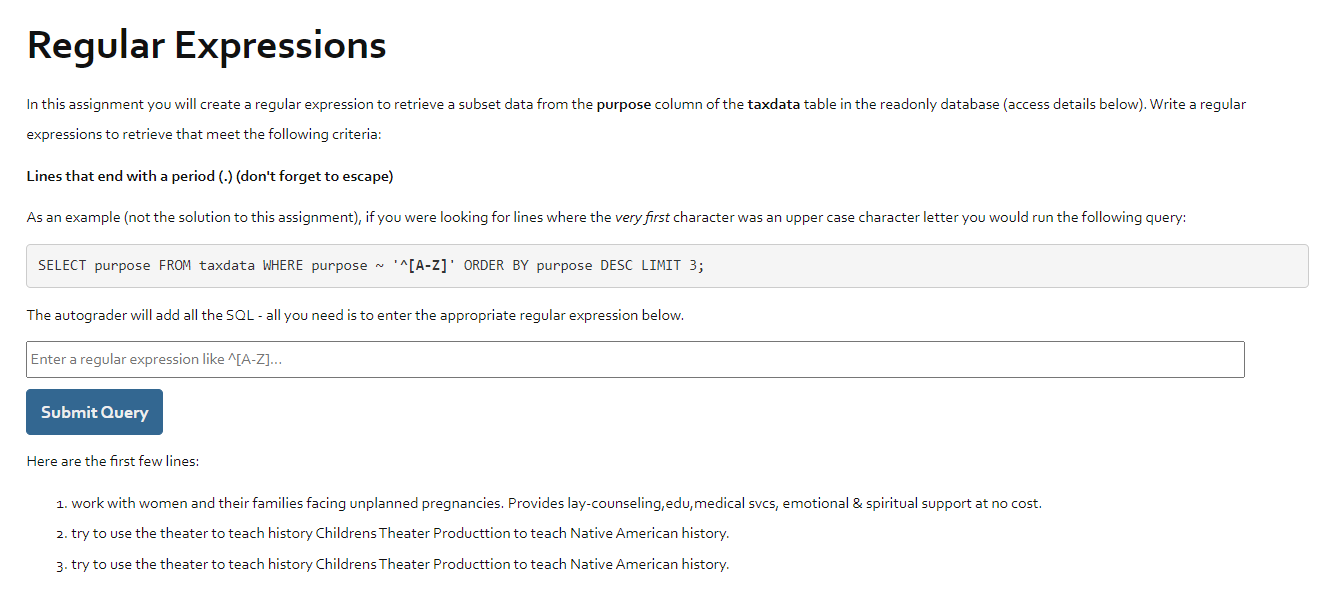 Solved Regular Expressions expressions to retrieve that meet | Chegg.com