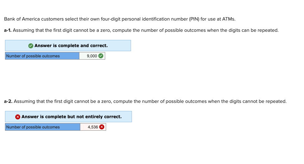 Solved Bank of America customers select their own fourdigit