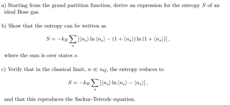absolute entropy using partition functions