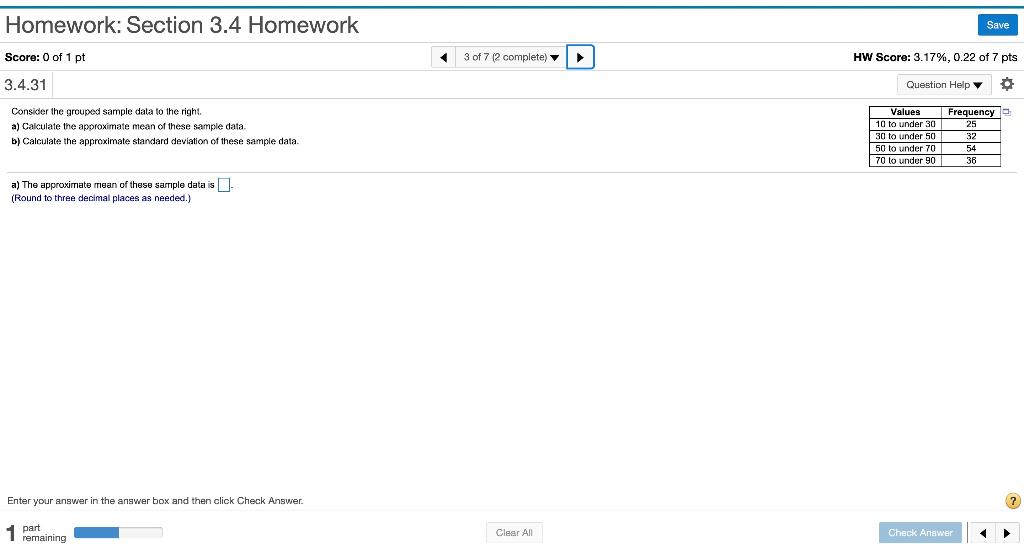 Solved Homework: Section 3.4 Homework Save Score: 0 of 1 pt | Chegg.com