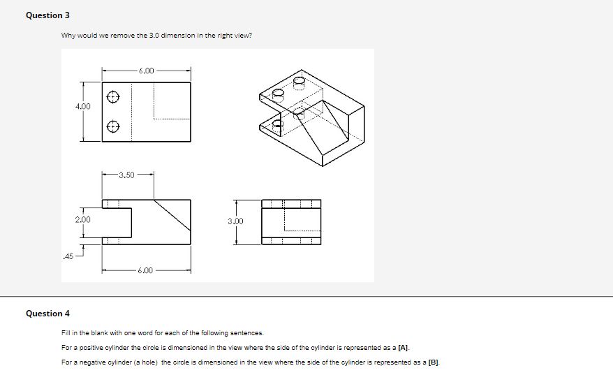 Solved Why would we remove the 3.0 dimension in the right | Chegg.com